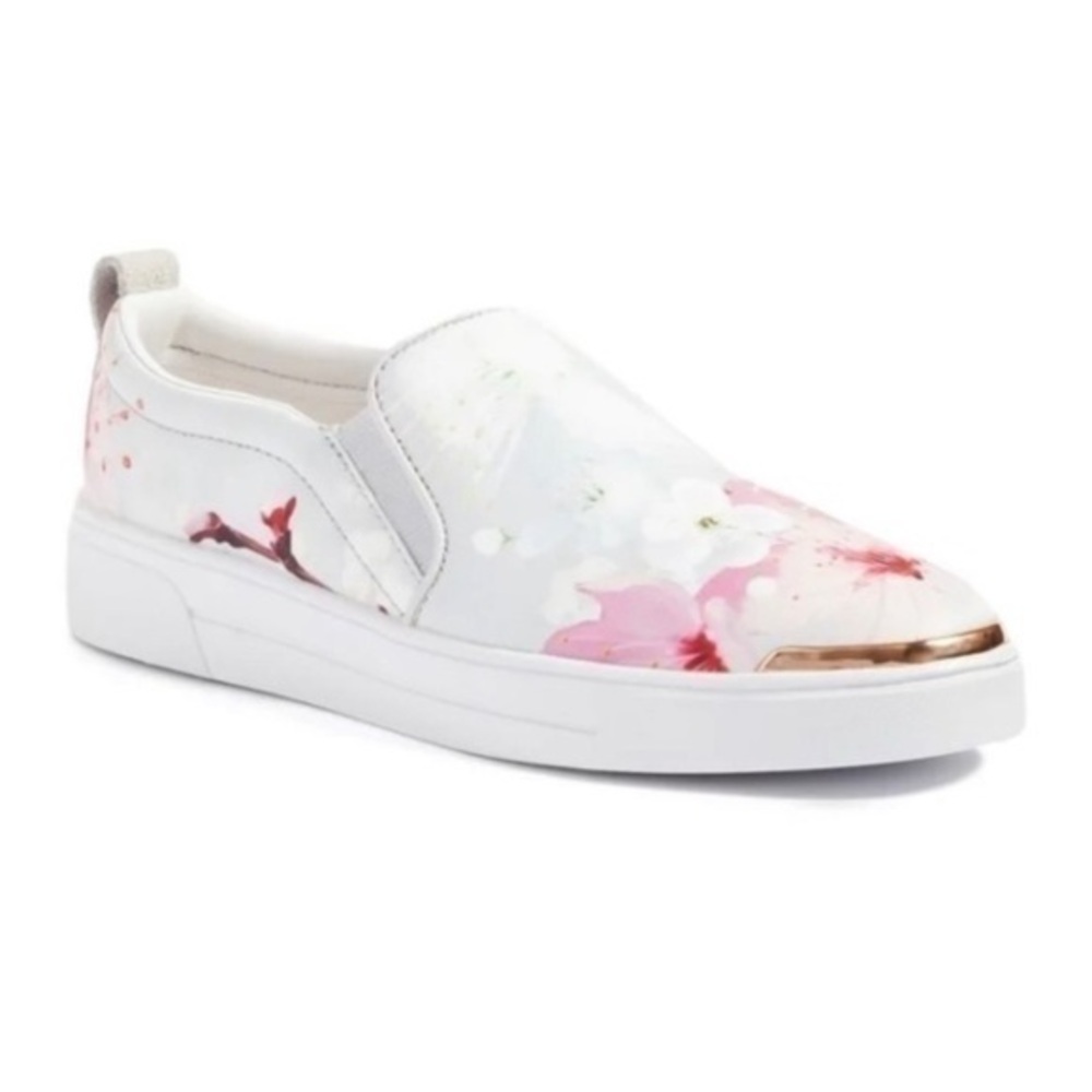 Ted Baker Tancey Slip on Sneakers White Pink Flora